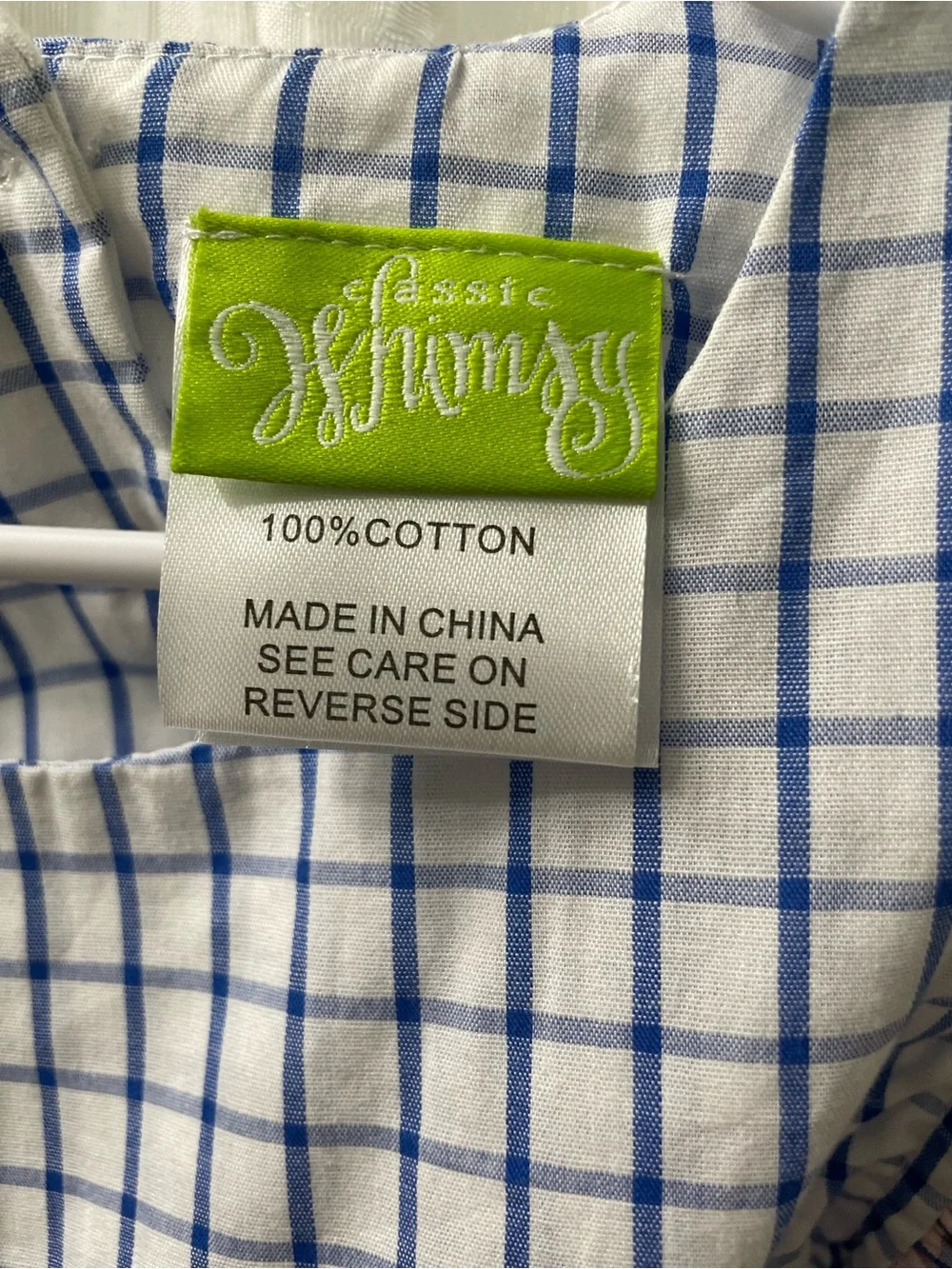 Classic Whimsy Blue Windowpane Maeve Dress